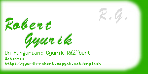 robert gyurik business card